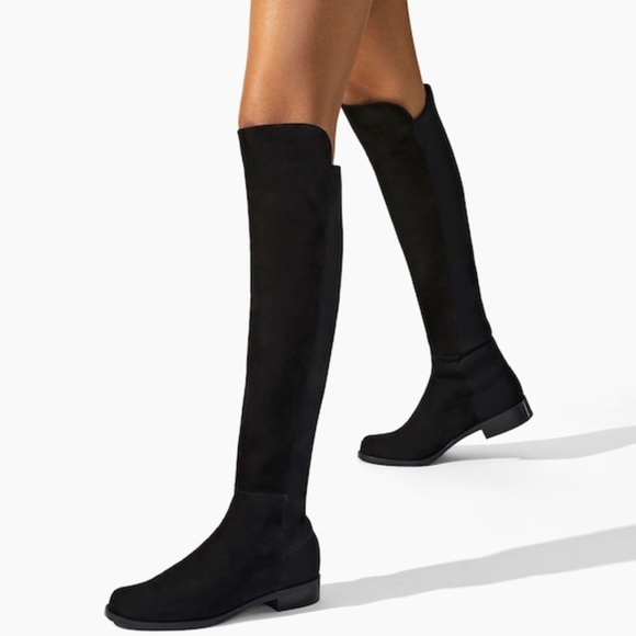 Stuart Weitzman suede over the knee size 9 black Worn only a handful of times - Picture 2 of 6